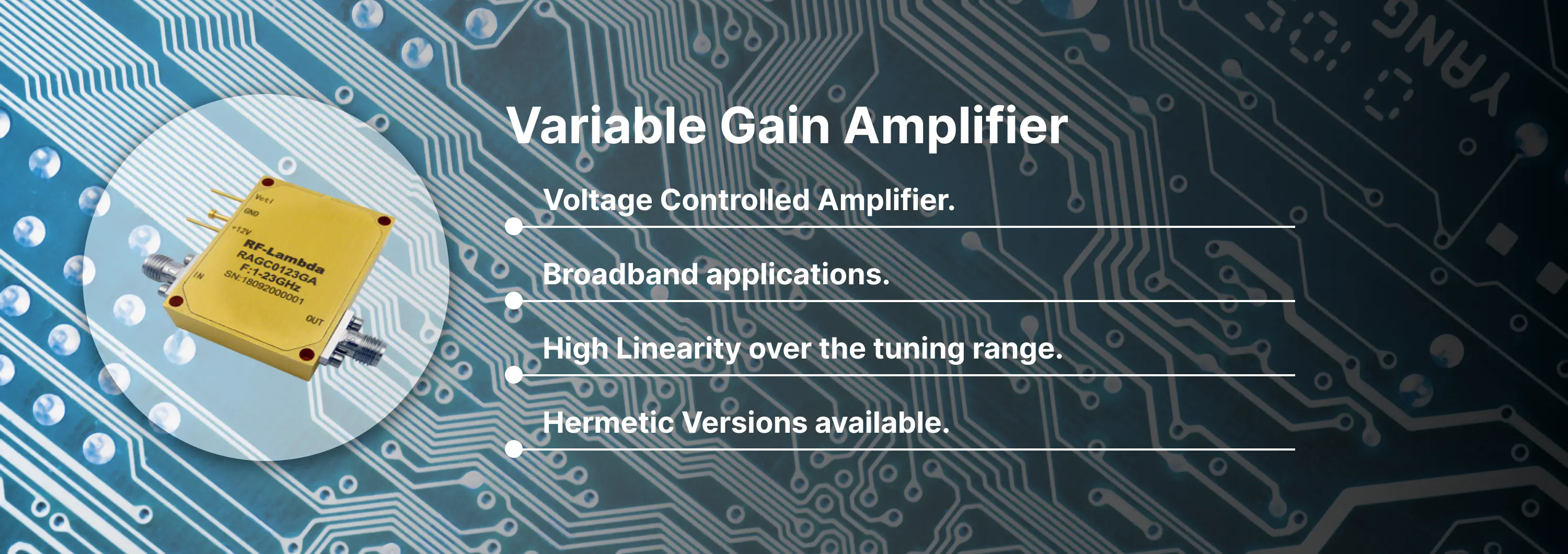 Variable Gain Amplifier (VGA) Banner