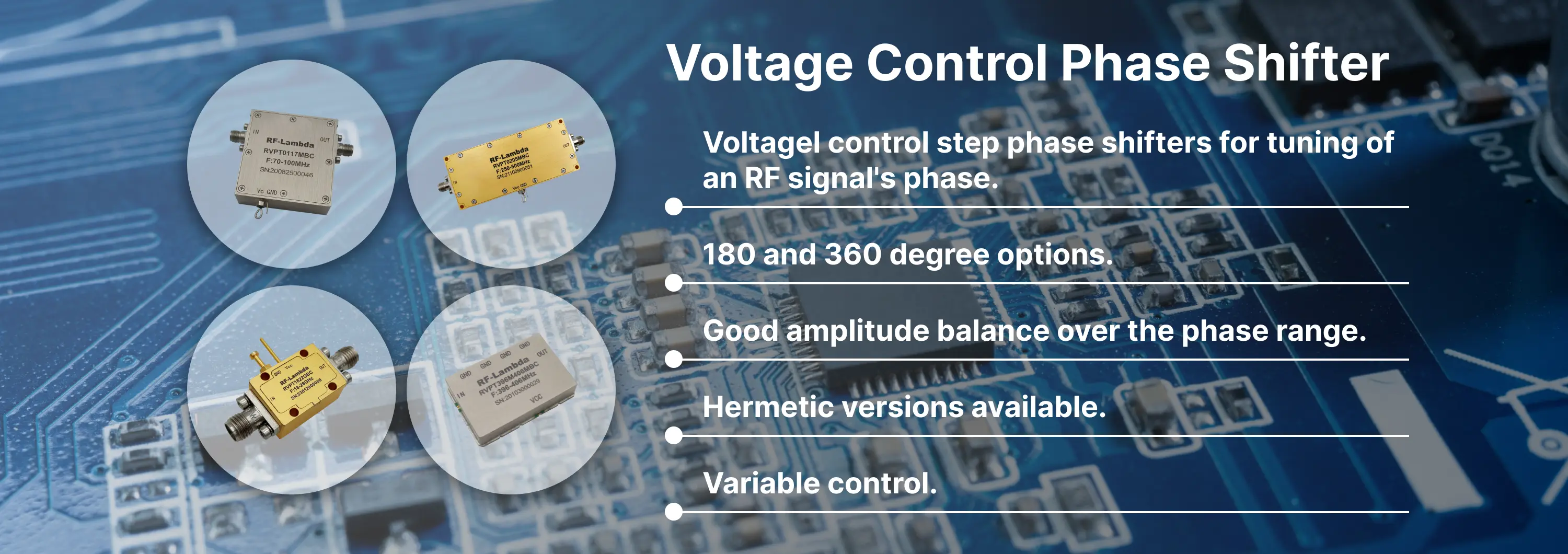 Voltage Control Phase Shifter Banner