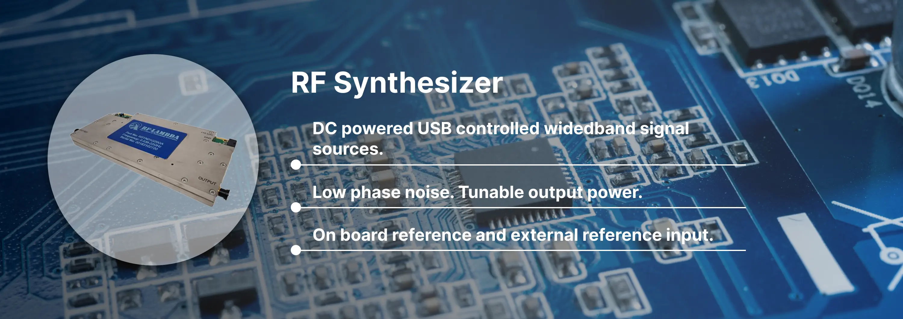 RF Synthesizer Banner