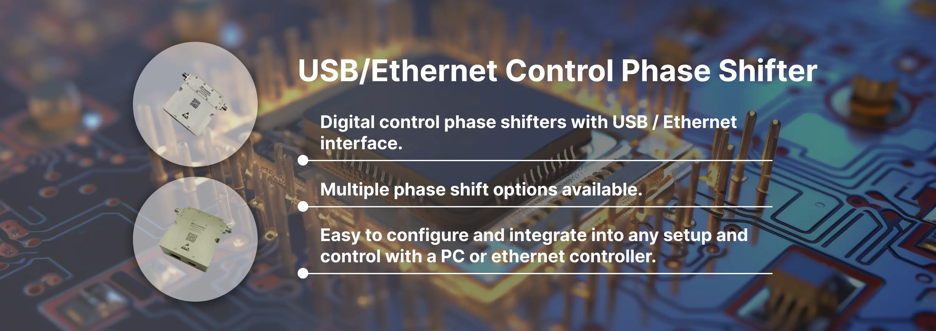 USB/Ethernet Control Phase Shifter Banner