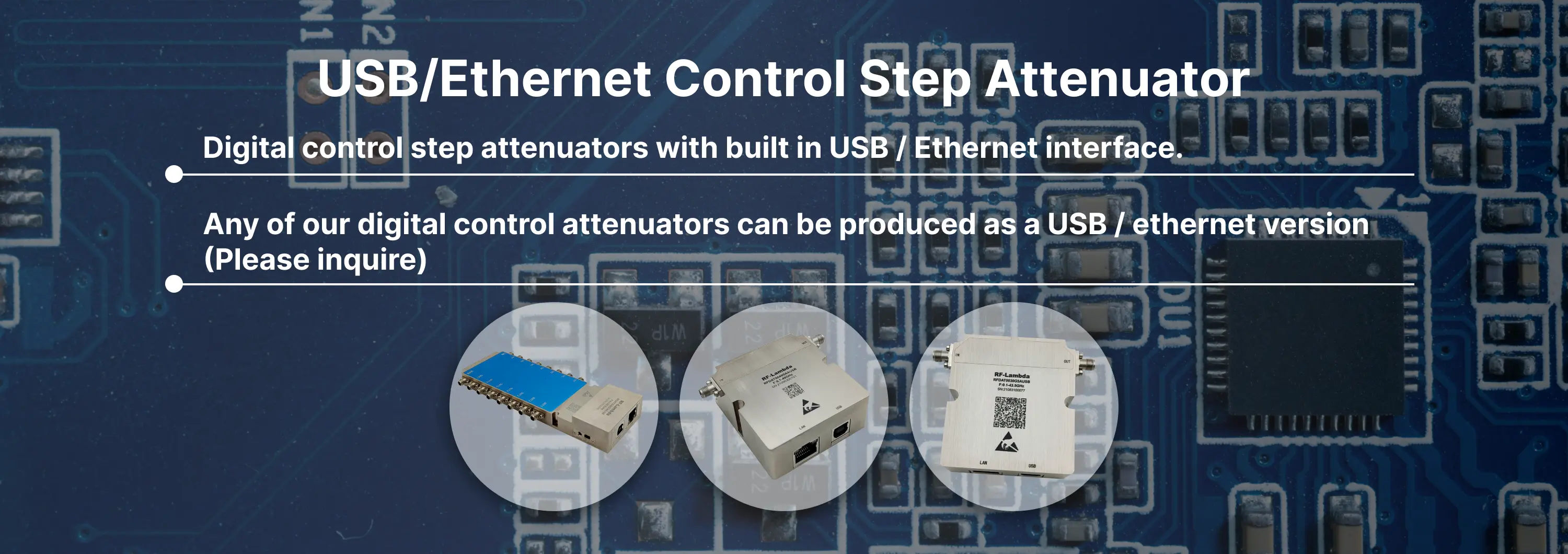 USB/Ethernet Control Step Attenuator Banner